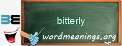 WordMeaning blackboard for bitterly